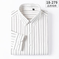 Men's Pure Cotton Business Casual Striped Shirt