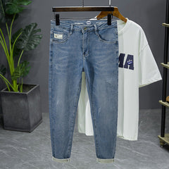 Men's Slim Straight Loose High-end Soft Denim Jeans