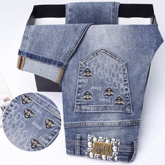 Men's High-end Quality Embroidered Stretch Jeans