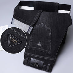 2024 Men's Wear-Resistant Elastic All-match Business Straight Jeans