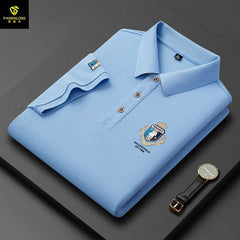 2024 New Style Embroidered Lapel Simple Casual Cotton Polo Shirt