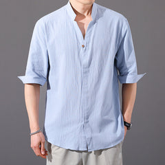 Men's Large Size Loose Linen Shirt