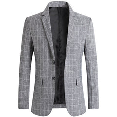 Men's Stylish Plaid Non-iron Casual Blazer
