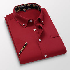 2023 Men's Casual Printed Fashion Business Slim Shirt