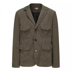 New Men's Corduroy Multi-Pocket Trendy Jacket