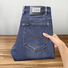 Men's New High-end Stretch Straight Cotton Casual Jeans