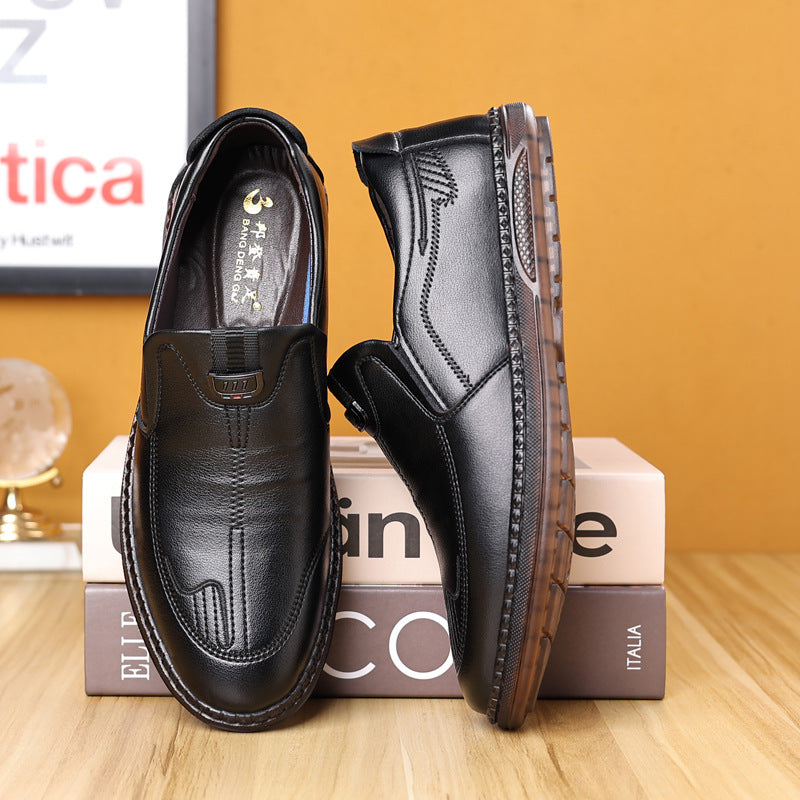 Men's Trendy Tendon Soft Sole Non-slip Versatile Casual Leather Shoes