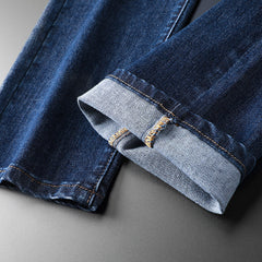 Men's Mulberry Silk Business High-end Loose Straight Stretch Jeans