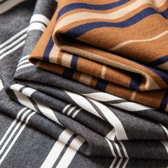 New Men's 100% Cotton Striped Loose Breathable Shirt