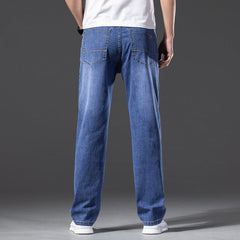 Men's Loose Large Size Stretch Straight Business Casual Jeans