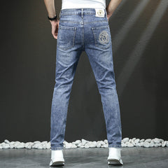 Embroidered slim-fit premium jeans