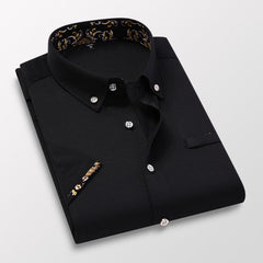 2023 Men's Casual Printed Fashion Business Slim Shirt