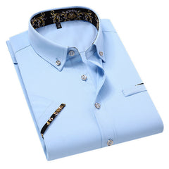 2023 Men's Casual Printed Fashion Business Slim Shirt