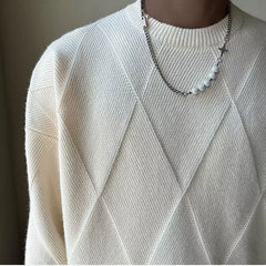 Men's New Large Size Round Neck Loose Knitted Sweater