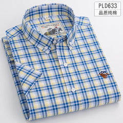Men's Pure Cotton Breathable Plaid Casual Shirt