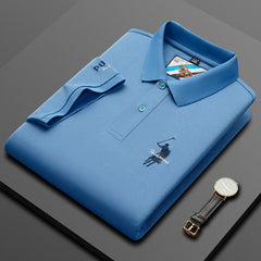 Fashionable Short Sleeve Embroidered Loose POLOS