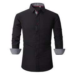Men's Business Casual No-iron Long-sleeved Shirt