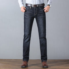 Loose stretch business straight plus size jeans