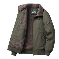 Men's Winter Warm High-end Fashionable Fleece Bomber Jacket