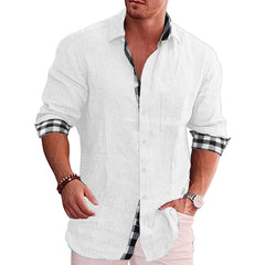 Fall Casual Men's Cotton Linen Shirt