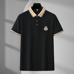 Men's Fashion Lapel Casual Embroidered Polo Shirt