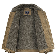 Lambswool padded jacket