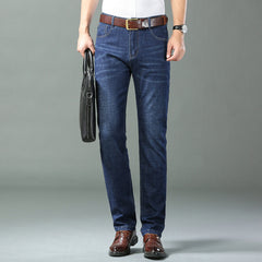 Men's Loose Elastic Business Jeans