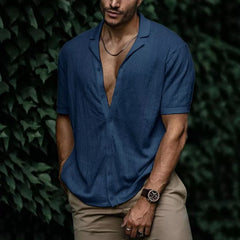 Men's Solid Color Soft Cotton and Linen Simple Casual Shirt