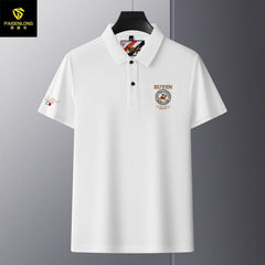 Men's Business Embroidered Lapel POLO Shirt