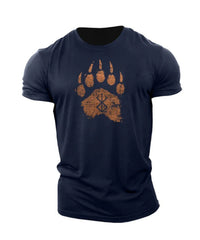 Fashionable Bear Paw Print Crew Neck T-shirt