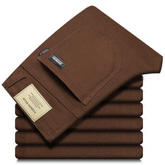 Men's Straight Elastic Business Casual Trousers