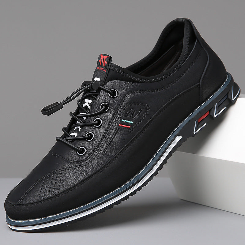 Men's Casual Large Size Fashionable Slip-on Flat Heel Work Shoes