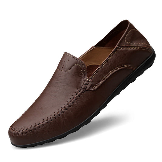 Men's Large Size Casual Leather Driving Shoes