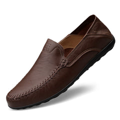 Men's Large Size Casual Leather Driving Shoes