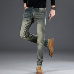 Vintage stretch straight-leg jeans
