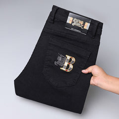 Men's Loose Straight High Waist Stretch High End Jeans