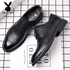 Men's Business Large Size Breathable Casual Soft-soled Leather Shoes
