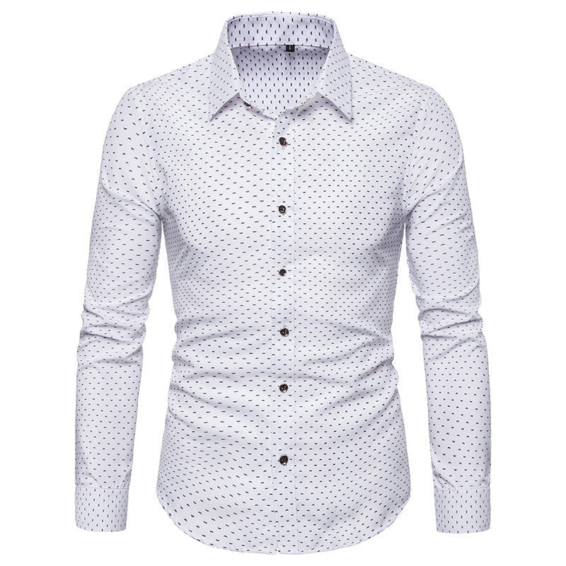 Men's Slim Floral Fashion Business Casual Shirt