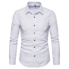 Men's Slim Floral Fashion Business Casual Shirt