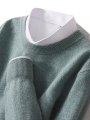 2023 New Men's Round Neck Casual Business Knitted Cashmere Sweater
