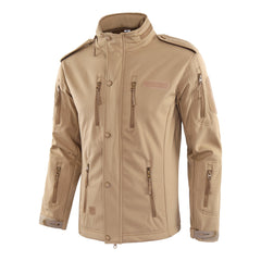 Multi-pocket Fleece Hooded Jacket