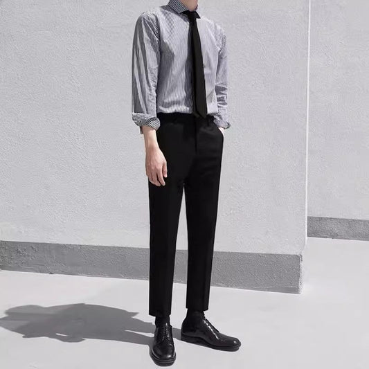 Men's Business Casual Striped Shirt