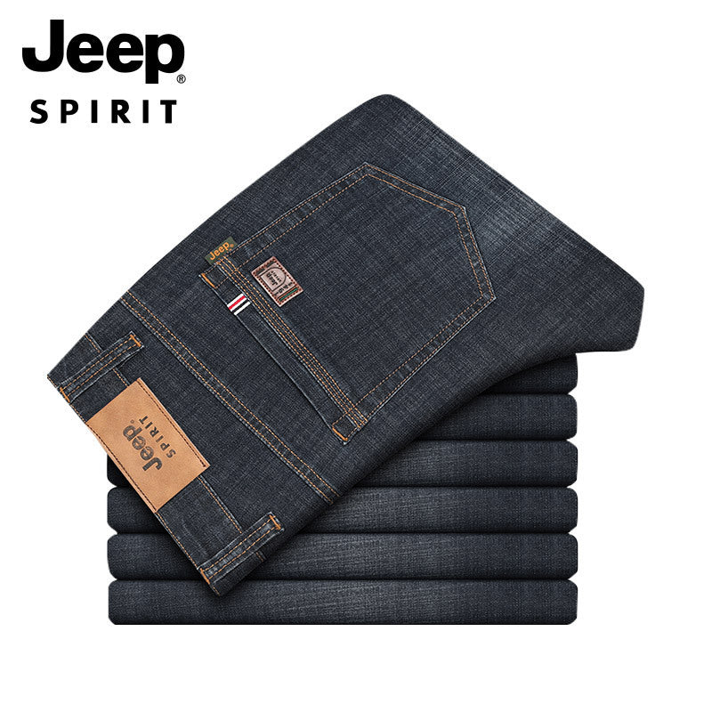 New fashion trendy mid-rise straight jeans
