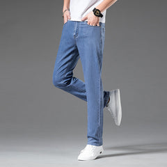Men's Thin Fit Straight Leg Stretch Jeans