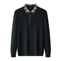 2022 Business Casual Solid Color Wool Knit Sweater