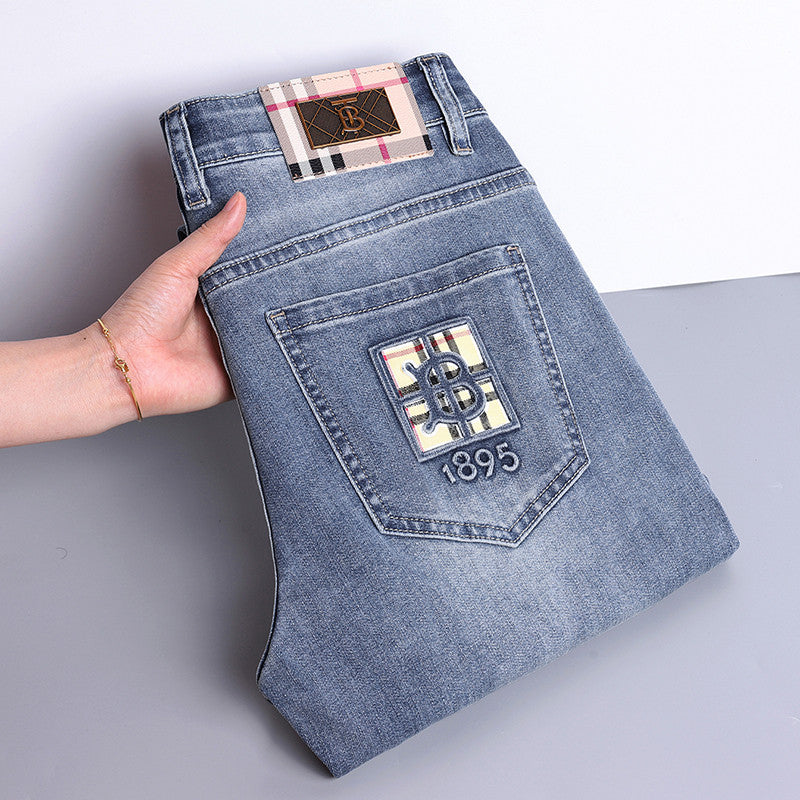 2023 New High-end Slim Straight Stretch Jeans