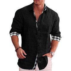 Fall Casual Men's Cotton Linen Shirt