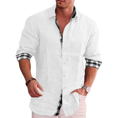 Fall Casual Men's Cotton Linen Shirt
