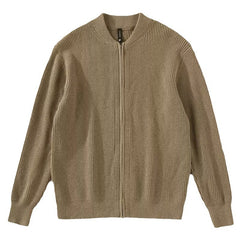 Men's Double Zipper Cardigan Casual All-match Knitted Jacket