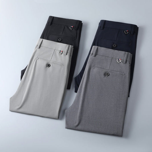 Mulberry silk high-end casual non-iron straight trousers